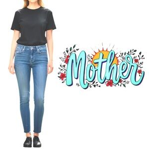 MOTHER The Looker Ankle Fray in Birds of Paradise mid rise skinny Size 26